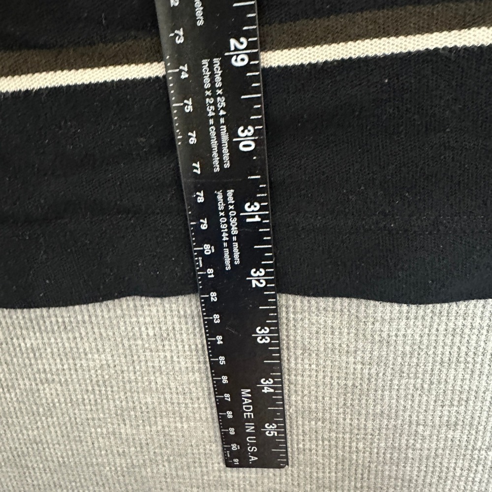 Karl Kani Gold Striped Long Sleeve Polo Waffle Sleeve Earth Tones Mens 3X - Picture 7 of 12
